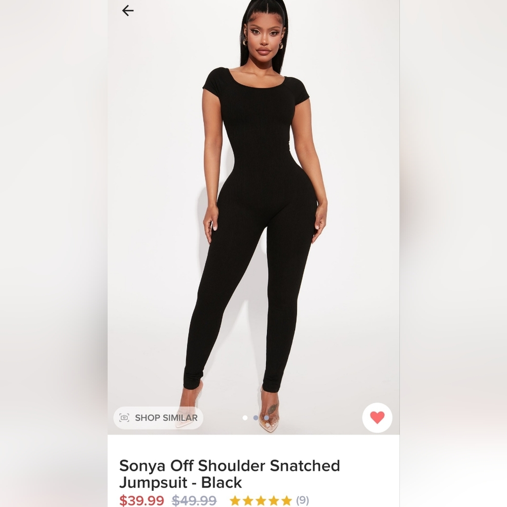 Black fashion nova jumpsuit